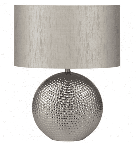 Silver Dot Textured Ceramic Table Lamp