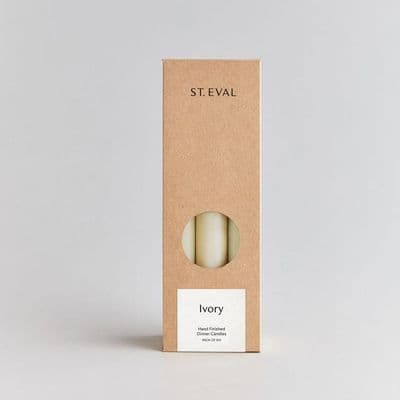 St Eval - 7/8'' Ivory Dinner Candles Gift Pack