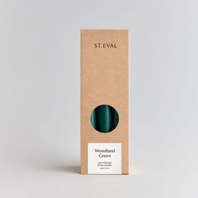 St Eval - 7/8 Woodland Green Dinner Candles Gift Pack