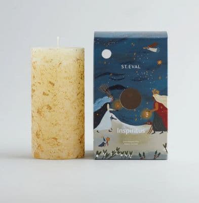 St Eval - Inspiritus - Gold Marbled Pillar Candle