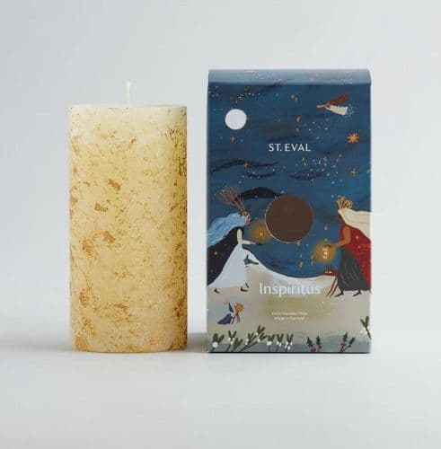 St Eval - Inspiritus - Gold Marbled Pillar Candle