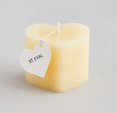 St Eval - Ivory Mini Heart Candle