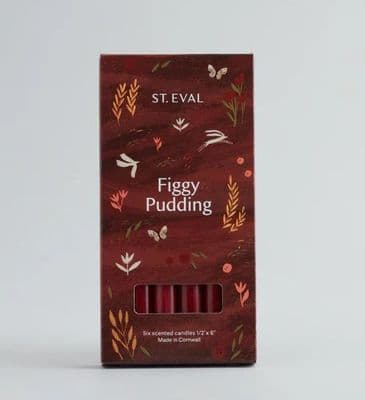 St Eval - Mini Fragranced Christmas Candles, box of 6 Candles - Figgy Pudding