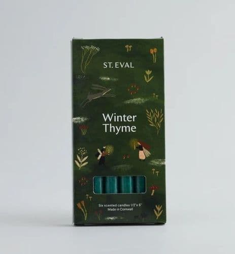 St Eval - Mini Fragranced Christmas Candles, box of 6 Candles - Winter Thyme