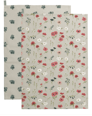 Tea Towel Set of 2 - Poppy Meadow