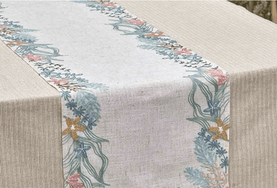 Walton & Co - Embroidered Coral Runner