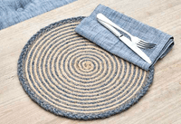 Walton & Co - Plaited Jute placemat midnight