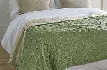 WALTON & CO  - Velvet Bedspread Pistachio