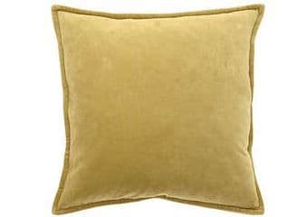 Walton & Co - Washed Velvet Cushion saffron