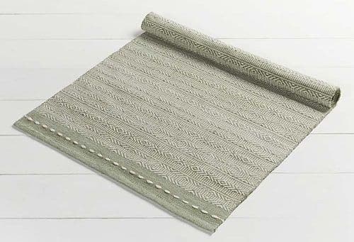 Walton & Co. - Diamond weave Stripe Rug - Sage (large 120 x 180cm)