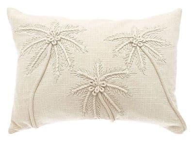 Walton & Co. - Embroidered  Palm Tree  Cushion
