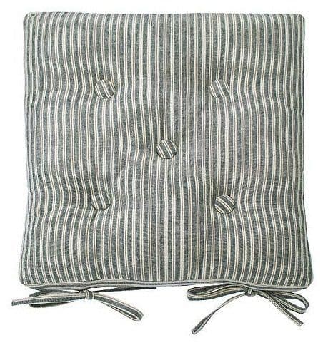 Walton & Co. - Seat Pad with ties - Hampton Stripe