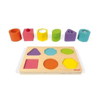 Wood Shapes & Sound Puzzle (Janod)