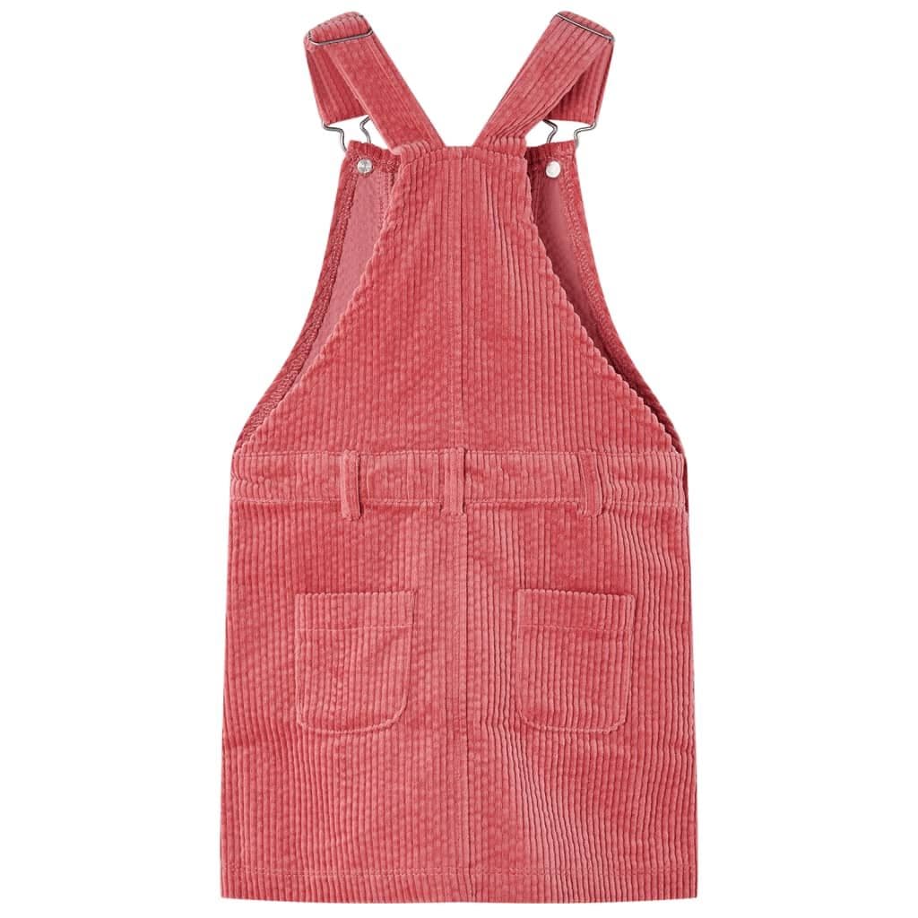 Kids Overall Dress Corduroy Pink 128