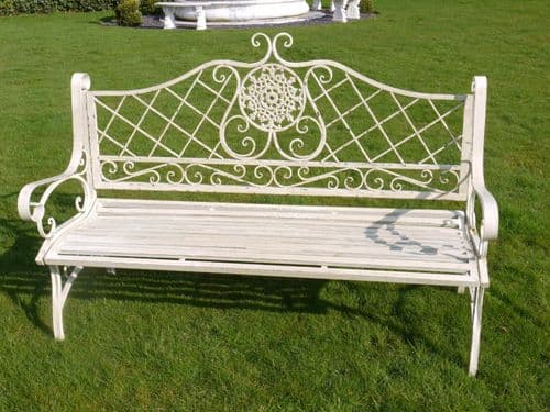 Ashley Antique Long White Bench