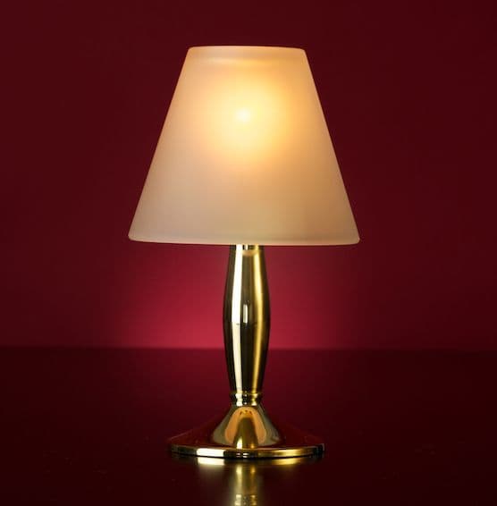 Bella Gold Lamp Stand With Frosted Glass Shade