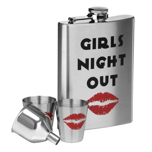 Girls Night Out Hip Flask & 2 Cup Set