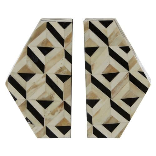 Hex Ivory & Black Bookend