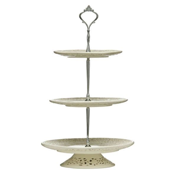 Lace Ceramic 3 Tier Cake Stand