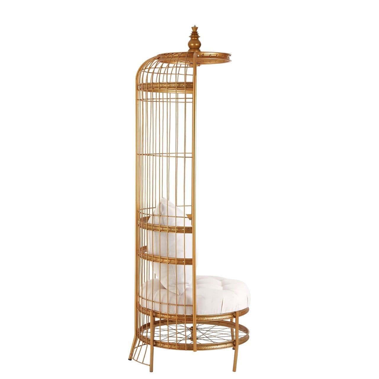 Melrose Gold Bicycle Cage Chair