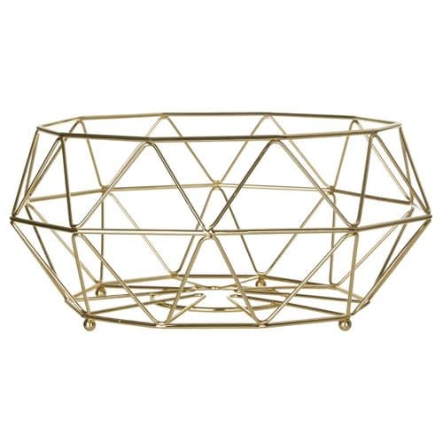 Smithson Geo Fruit / Bread Basket GOLD HG