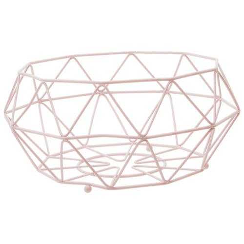 Smithson Geo Fruit / Bread Basket PINK HG