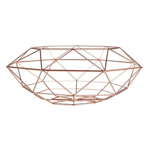 Smithson Geo Fruit / Bread Basket ROSE GOLD