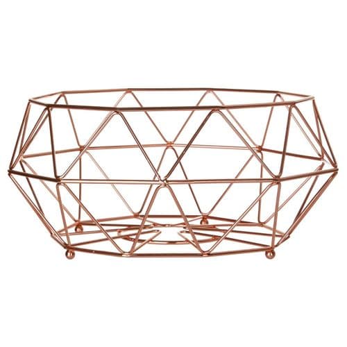 Smithson Geo Fruit / Bread Basket ROSE GOLD HG