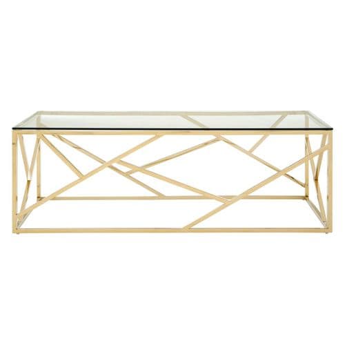Smithson Geo Gold & Glass Coffee Table