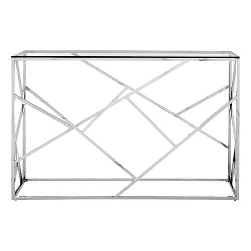 Smithson Geo Silver & Glass Console Table