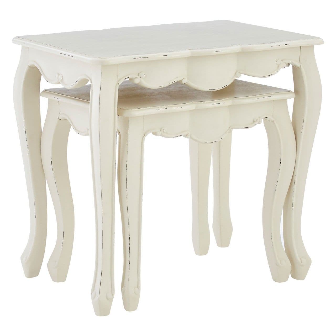 St Ives Regency White Side Tables Set of 2