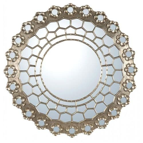Sunburst Champagne Silver Wall Mirror