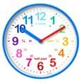 Active Kids Clock - Pink/Blue
