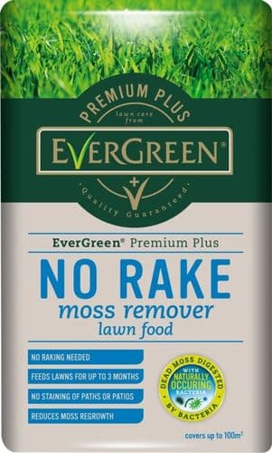 EverGreen No Rake Moss Remover & Feed- 100sqm