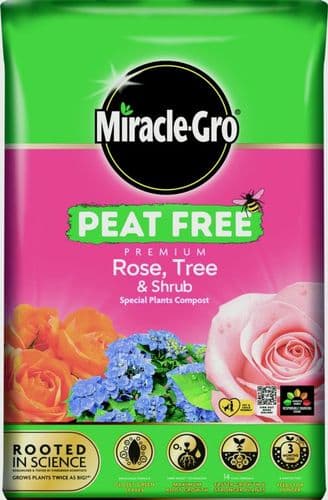 Miracle-Gro® Rose Tree Shrub Peat Free Compost 40L