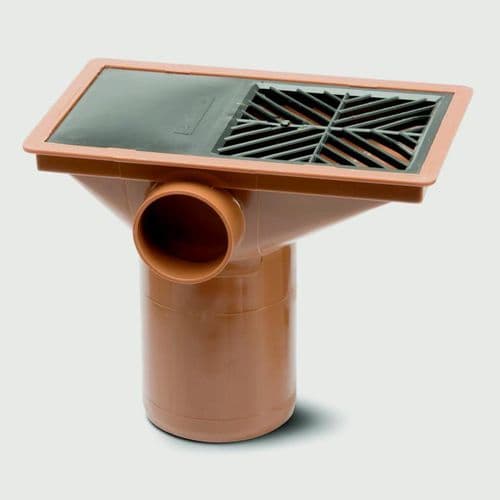 Polypipe Rectangular Gully Hopper 4& x22;/110mm