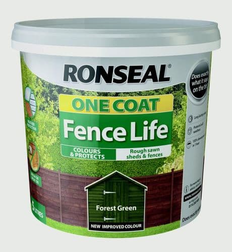 Ronseal One Coat Fence Life 5ltr Forest Green