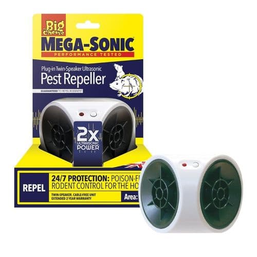 The Big Cheese Mega Sonic Twin Speaker Ultrasonic Pest Repeller