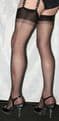 12Pairs Black Sheer 15 Denier Stockings One Size Hi Quality Vintage Two Tone Top