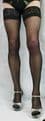 2 pairs Extra Long Black 15 Denier Satin Sheen Lace Top Hold Up`s High Quality
