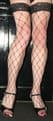 2 Pairs Large Black Fence Net/Whale Net Fishnet Toe Lace top Hold up