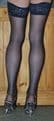 2 Pairs Medium Navy 15 Denier LaceTop Satin Sheen Hold Up Stockings High Quality