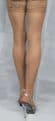 3 Pairs Light Tan 15 Denier Gloss Effect Large Lace Top Hold Up Stockings H Q