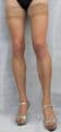 3 Pairs Light Tan 15 Denier Gloss Effect Large Lace Top Hold Up Stockings H Q