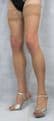 3 Pairs Light Tan 15 Denier Gloss Effect Large Lace Top Hold Up Stockings H Q