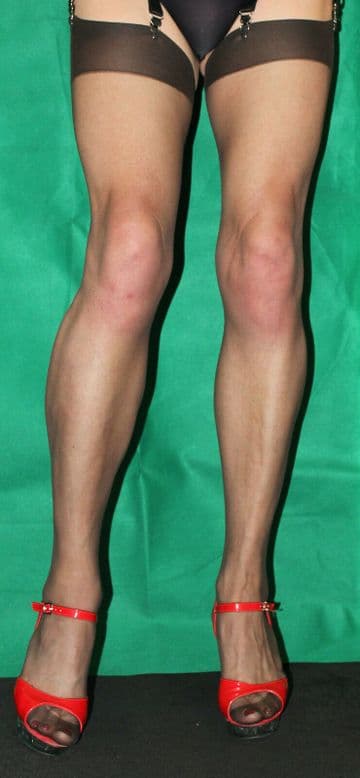 5 Pairs Barely Black Sheer 15 Denier Large Size Stockings High Quality