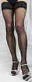 5 pairs Black 15 Denier Satin Sheen Large Size Lace Top Hold Up`s High Quality