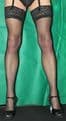 5 Pairs  Black Extra Long 15 Denier Luxury Lace Top Satin Sheen Stockings