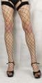 5 Pairs Black Fence Net/Whale Net Fishnet Toe One Size Stockings Nylon/Lycra