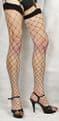 5 Pairs Black Fence Net/Whale Net Fishnet Toe One Size Stockings Nylon/Lycra